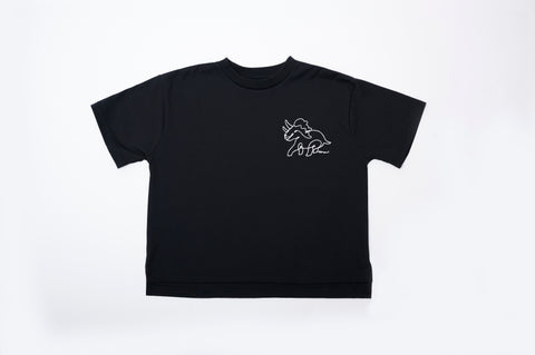 LINE ART KIDS T-SHIRT(Triceratops)